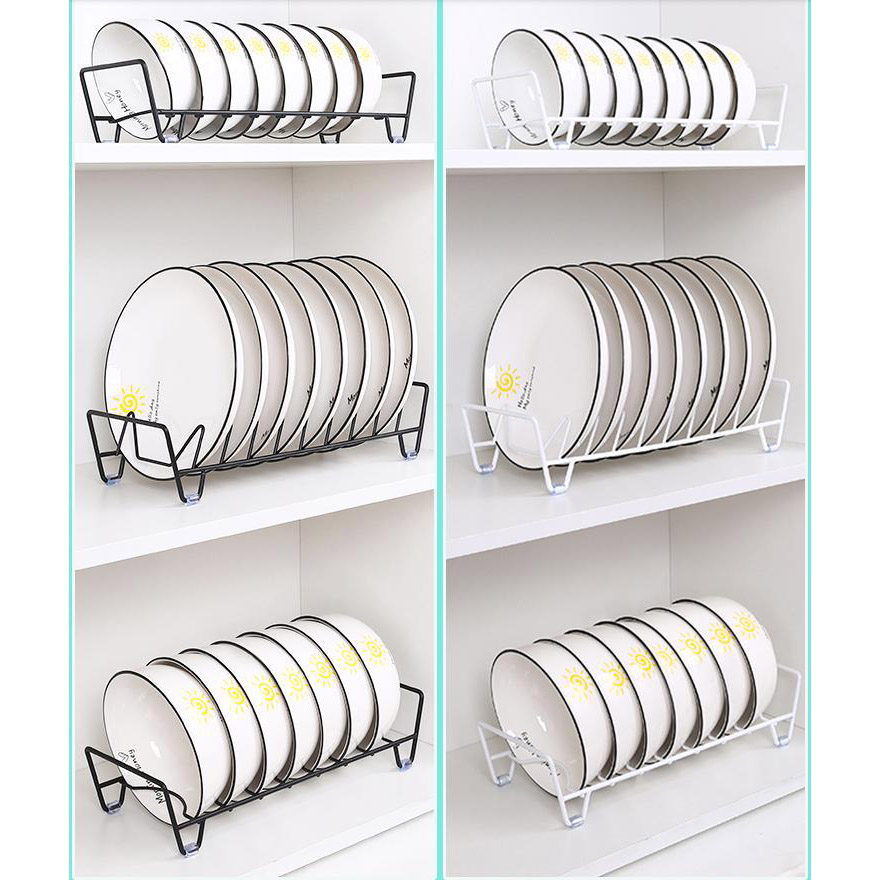 Suport pentru vase din metal alb pentru bucatarie